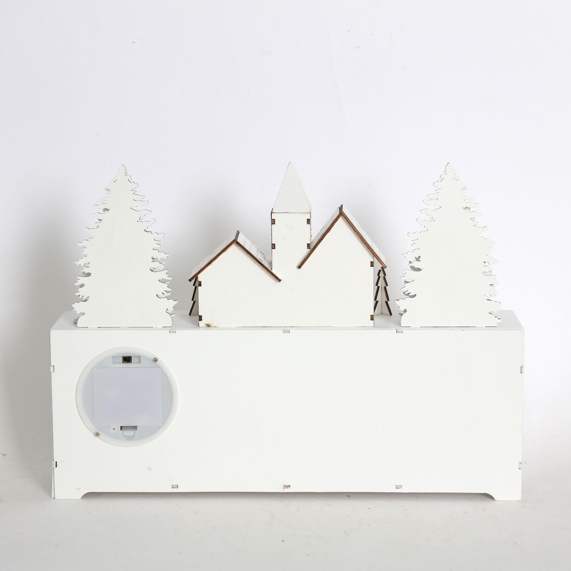 PE Weihnachten Adventskalender zum Befüllen Holz mit LED Winterwald Szene-24 Schubladen Weihnachtskalender mit Silber Rentier Dekorative & Funktionale Aufbewahrung von Weihnachtsgeschenken