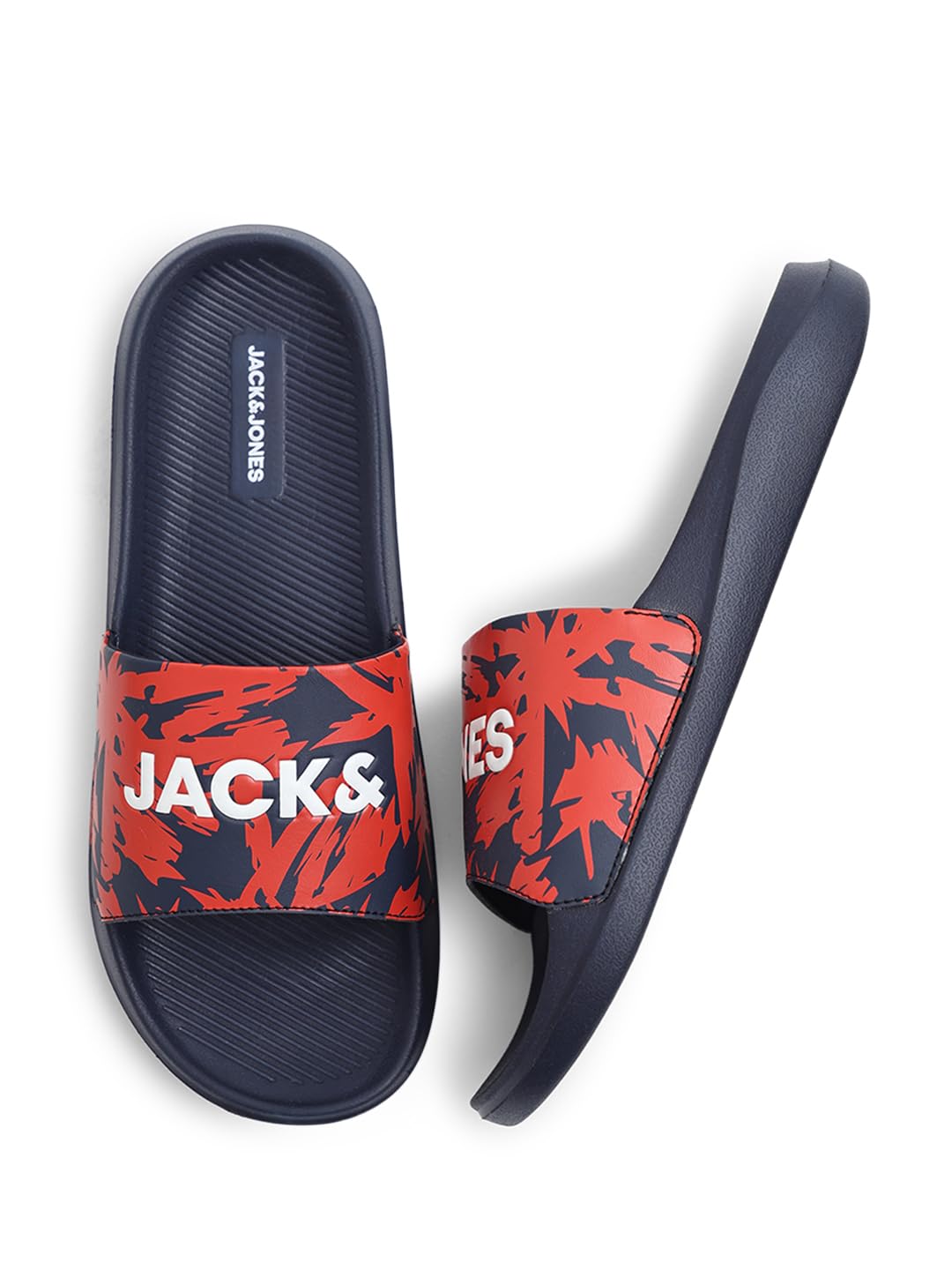 Jack & Jones Navy Blue Abstract Logo Print Pool Sliders (B0DCVHV6BT) Amazon Price History, Amazon Price Tracker