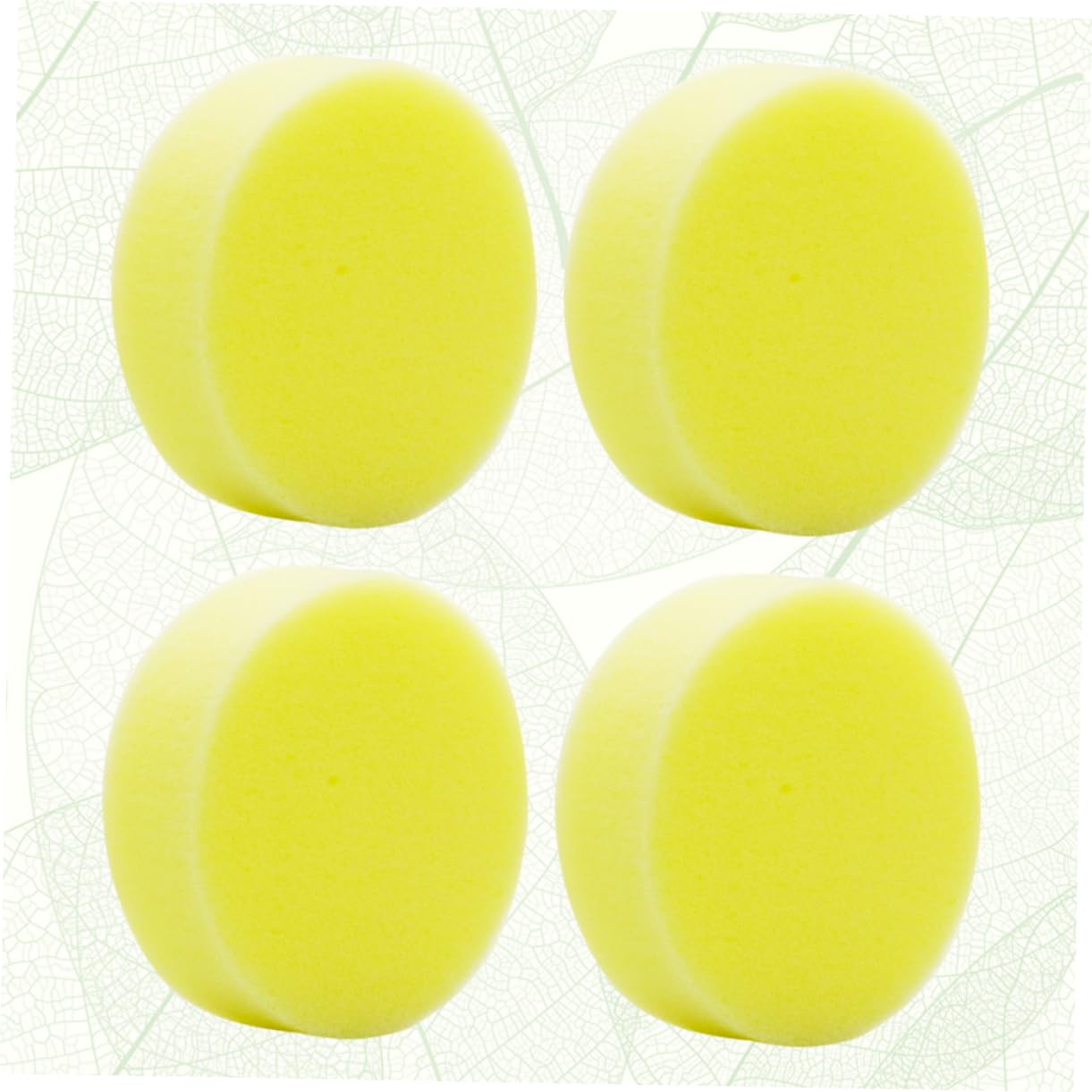 ABOOFAN 4pcs Éponge à Polir Jaune en Mousse pour Nettoyage Voiture et Chaussures, Fonction Cirage et Dépoussiérage, Accessoires Pratiques pour Entretien