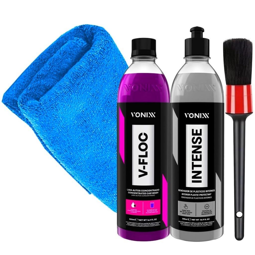 Kit Estética Automotiva Lavar Carro Moto Vonixx V-Floc Intense
