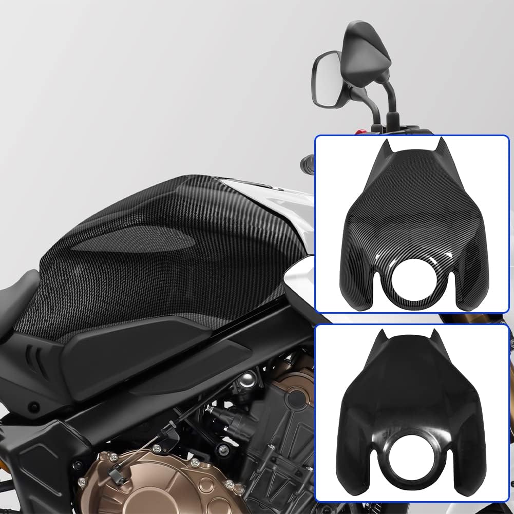 Motorcycle Part Gas Fuel Tank Cover Fairing Guard Protection Compatible with H-onda CB650R CBR650R CB 650 R CBR 650 R CB-650-R CBR-650-R 2019 2020 2021(Unpainted Color)