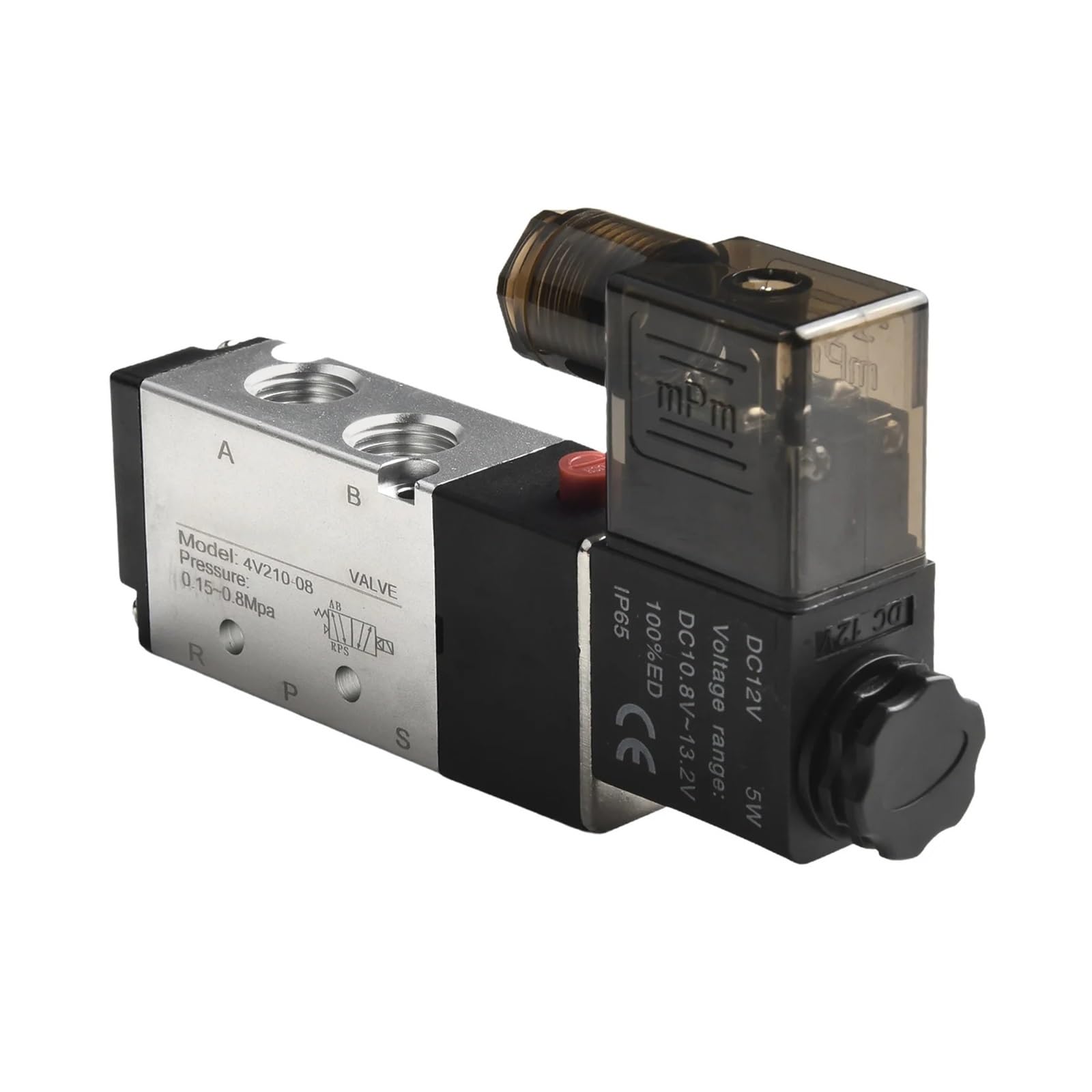 Elettrovalvola pneumatica CC 12V 5 Vie 2 Posizioni Controllo Aria Gas valvola Magnetica 4V210-08 elettrovalvola Aria