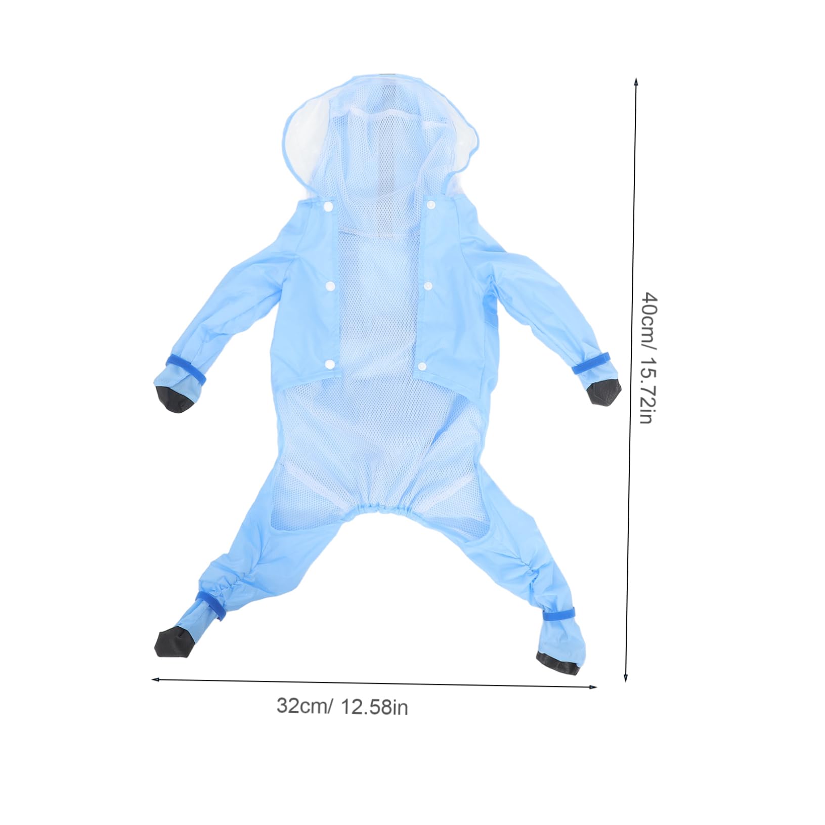 Garneck Dog Poncho Raincoat Waterproof Full Coverage Small to Medium Dogs Pet Rain Coat Pockets