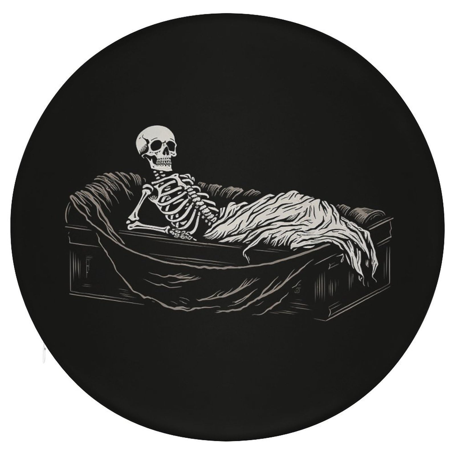 Adfgyerh Style Skeleton In The Coffin Cushion Memory Foam Pillow Core，Seat Cushion Detachable Design，Chair Cushions Suitable For All Seasons, And Can Be Used In Offices, Dining Rooms, Homes, And Other Settings.
