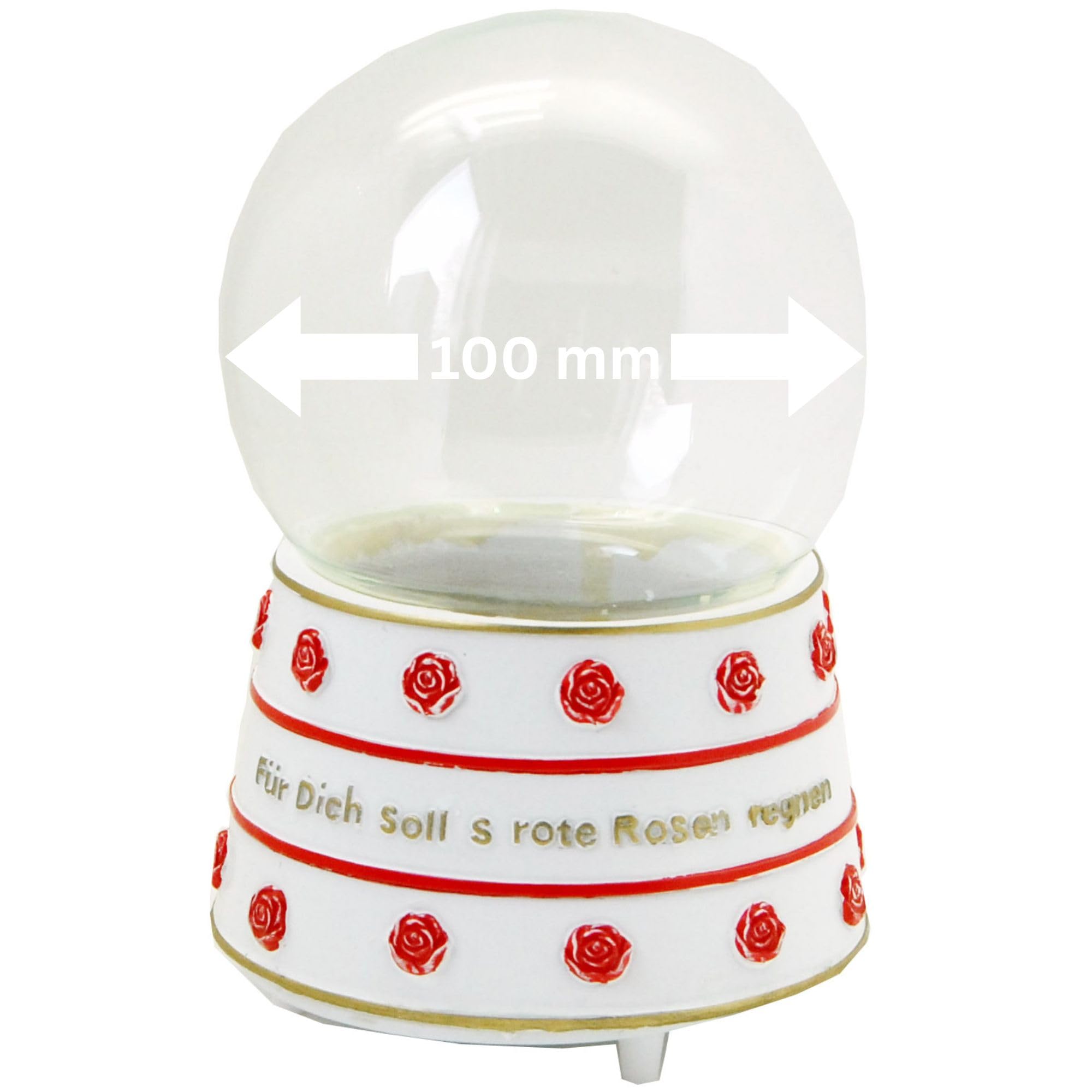 72004 Kit De Bricolage Boule à Neige Do It Yourself Avec Boule En Verre Et Socle En Porcelaine Boîte à Musique Possible – 100 Mm De Diamètre