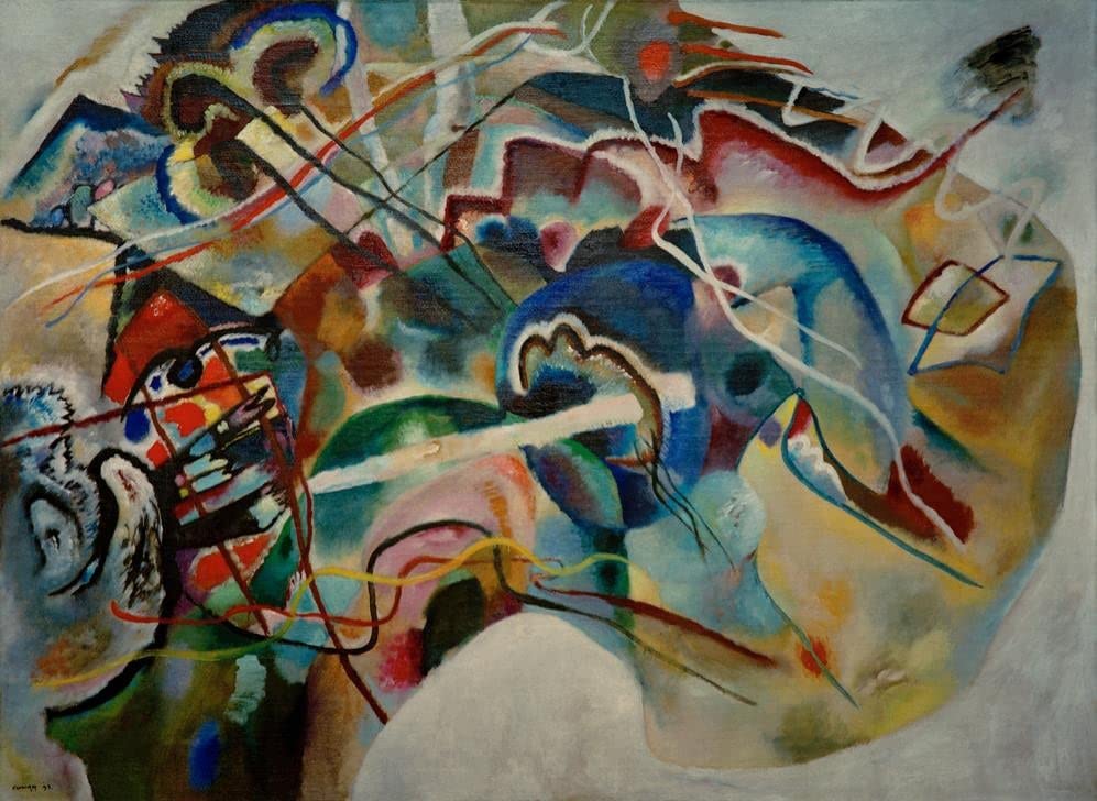 Reproduction affiche Kandinsky peinture art mural décoration salon 60x90cm
