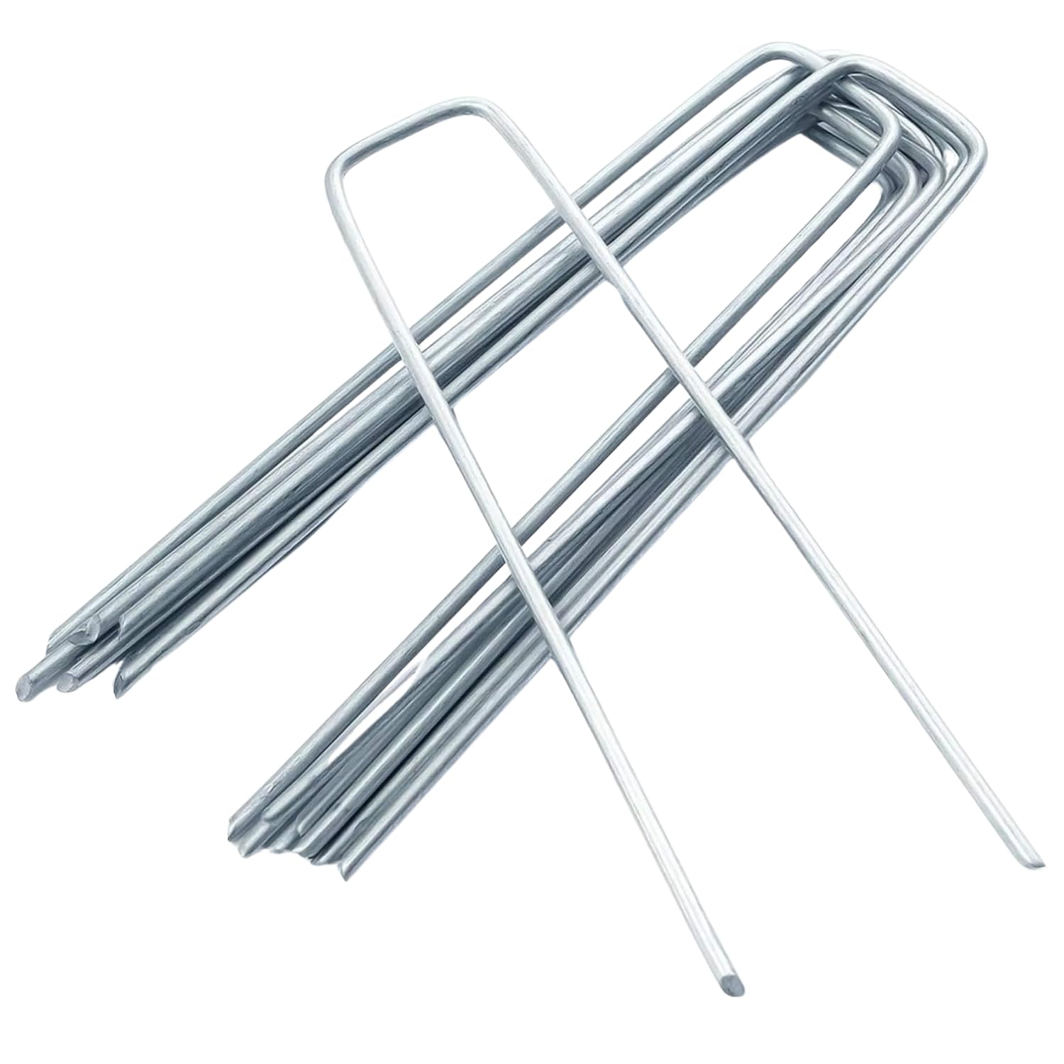 Garden Mile 150pc Weed Membrane Pegs 6" Inch / 150mm Garden Stakes For Weed Fabric Ground Pegs Heavy Duty U Pins Galvanised Metal Stakes For Securing Artificial Grass, Netting, Tents