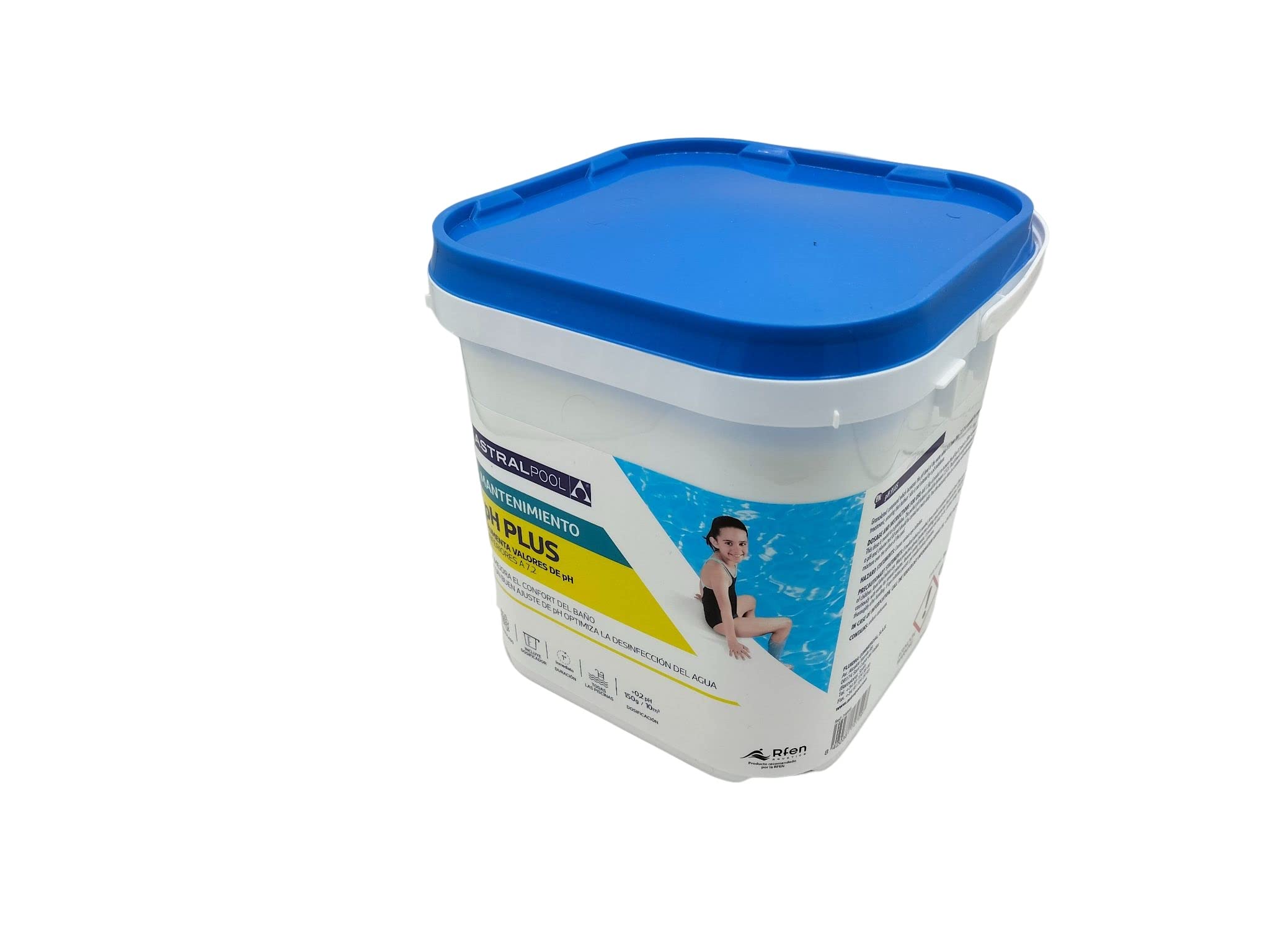 Rasmacor | Astralpool 74896 | PH Plus 5KG Granulado | Incrementador PH | Aumenta valores de pH Inferiores a 7,2 | Apto para Todas Las Piscinas