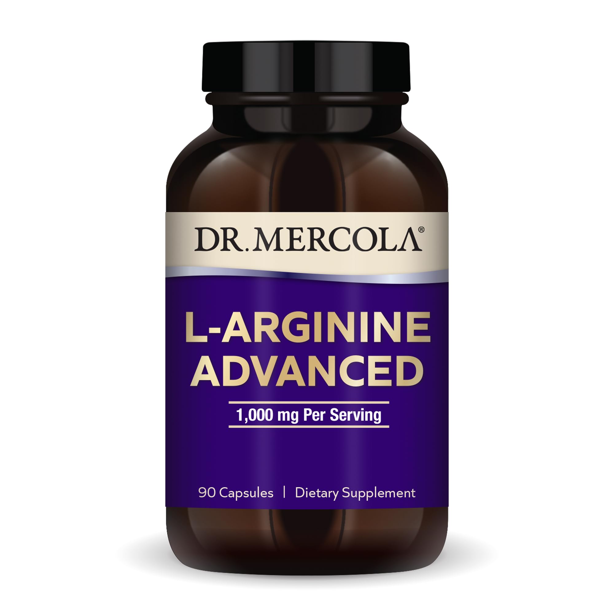 Dr. Mercola L-Arginine Advanced, 1,000 mg, 90 Capsules (30 Servings)