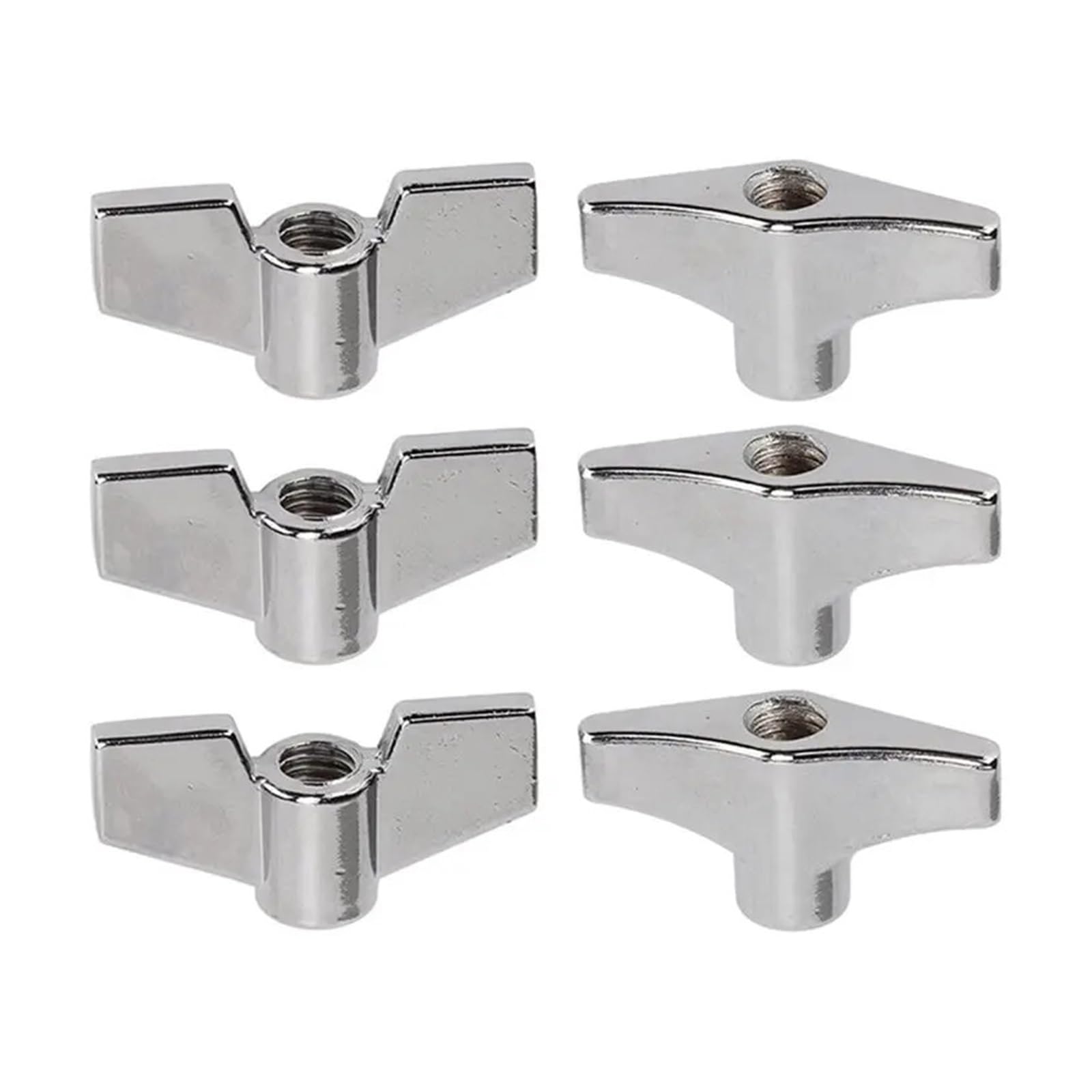 Paquete De 6 Tuercas De Mariposa Y Arandelas En Forma De T For Tambor
