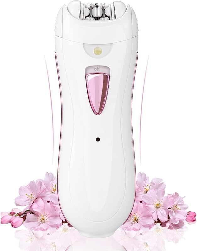 Depilador elétrico Angelland para rosto e corpo com pinças, luz e estojo