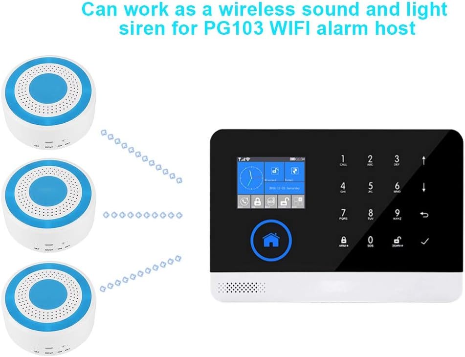 Multiple Sonew Sirens connected to a PG103 WiFi alarm host