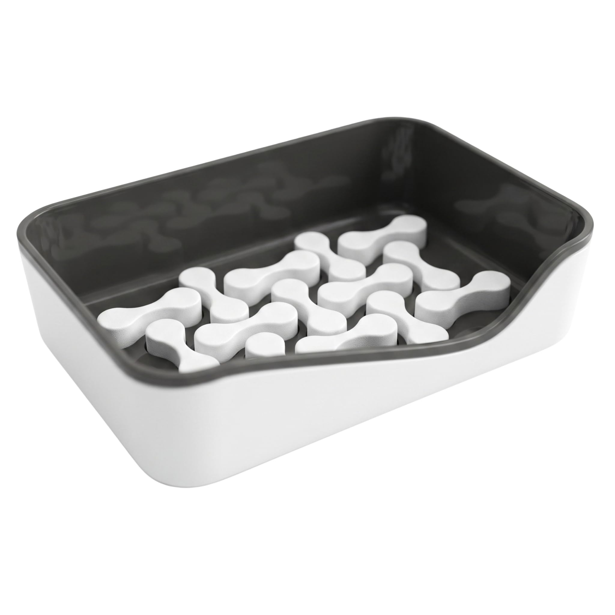 Soap Dish Drain Tray Plastic Holder with Removable Tray