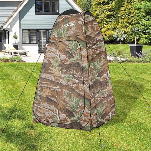 Image of AKOZLIN Portable Pop Up Shower Privacy Shelters Instant Tent Dressing Changing Outdoor Camping Toilet Tent Camouflage