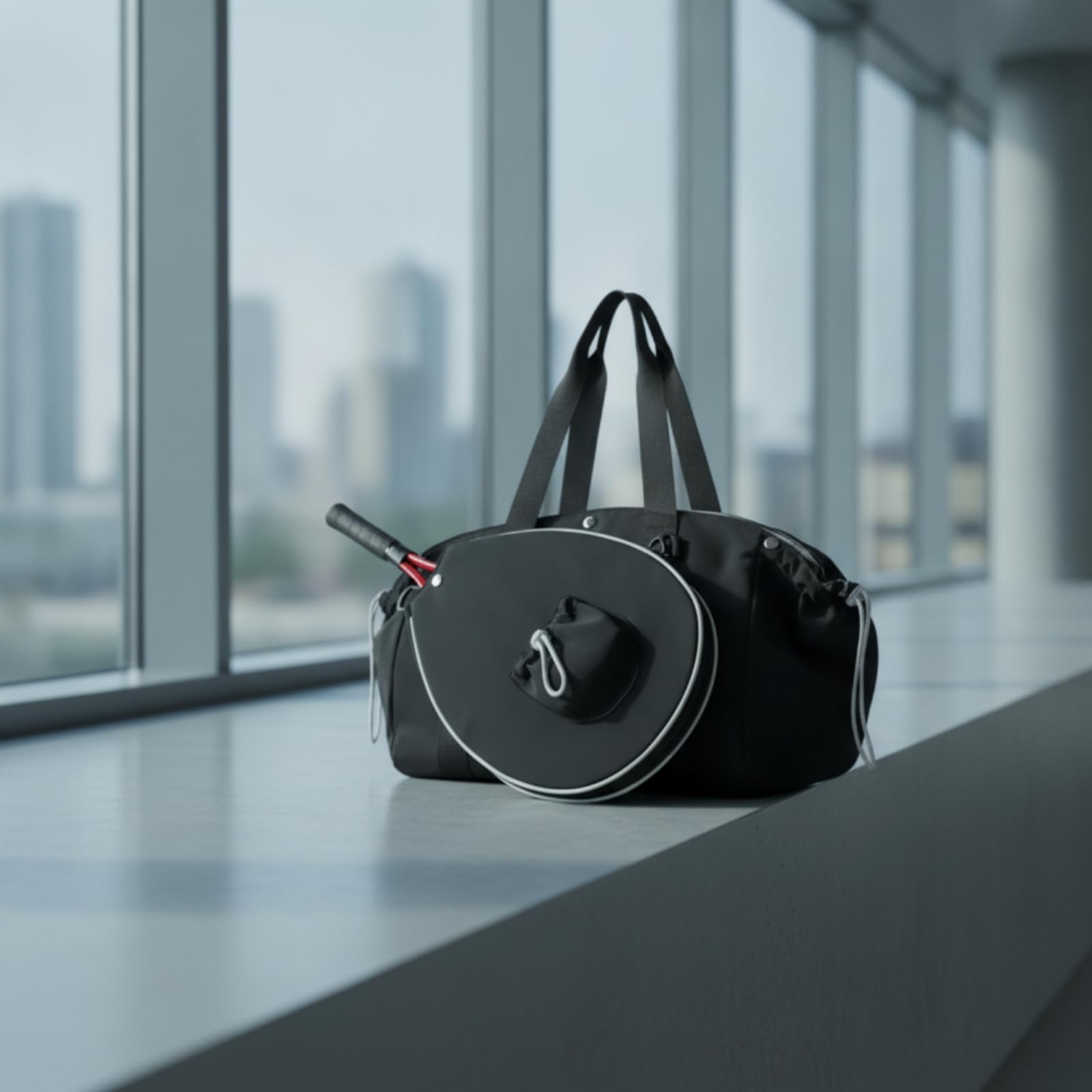 Bolsa portiva con Correa para Hombro y Superiores para tas y Entrenamiento con Bolsillos Laterales con Cordon Ajustable Acuada para Uso Diario en, Style to 1, Negro, Negro
