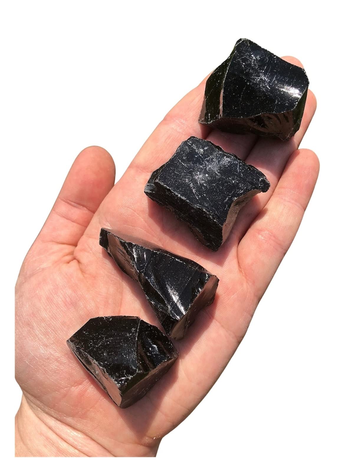 Naturkristall rau Schwarzer Obsidian-Stein - Rohe Schwarze Obsidian-Kristall - heilende Kristalle und Steine - Schwarz Obsidian - Wurzelchakra Steine Steine, Haus & Garten billige Steine, hochwertige