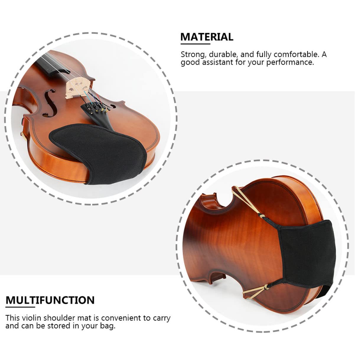 Abaodam 4pièces Coussin Épaule Pour Violon Accessoire Ergonomique Confort Optimal Pour Éviter Inconfort Rougeur Menton Pratique à Transporter Et Facile à Installer