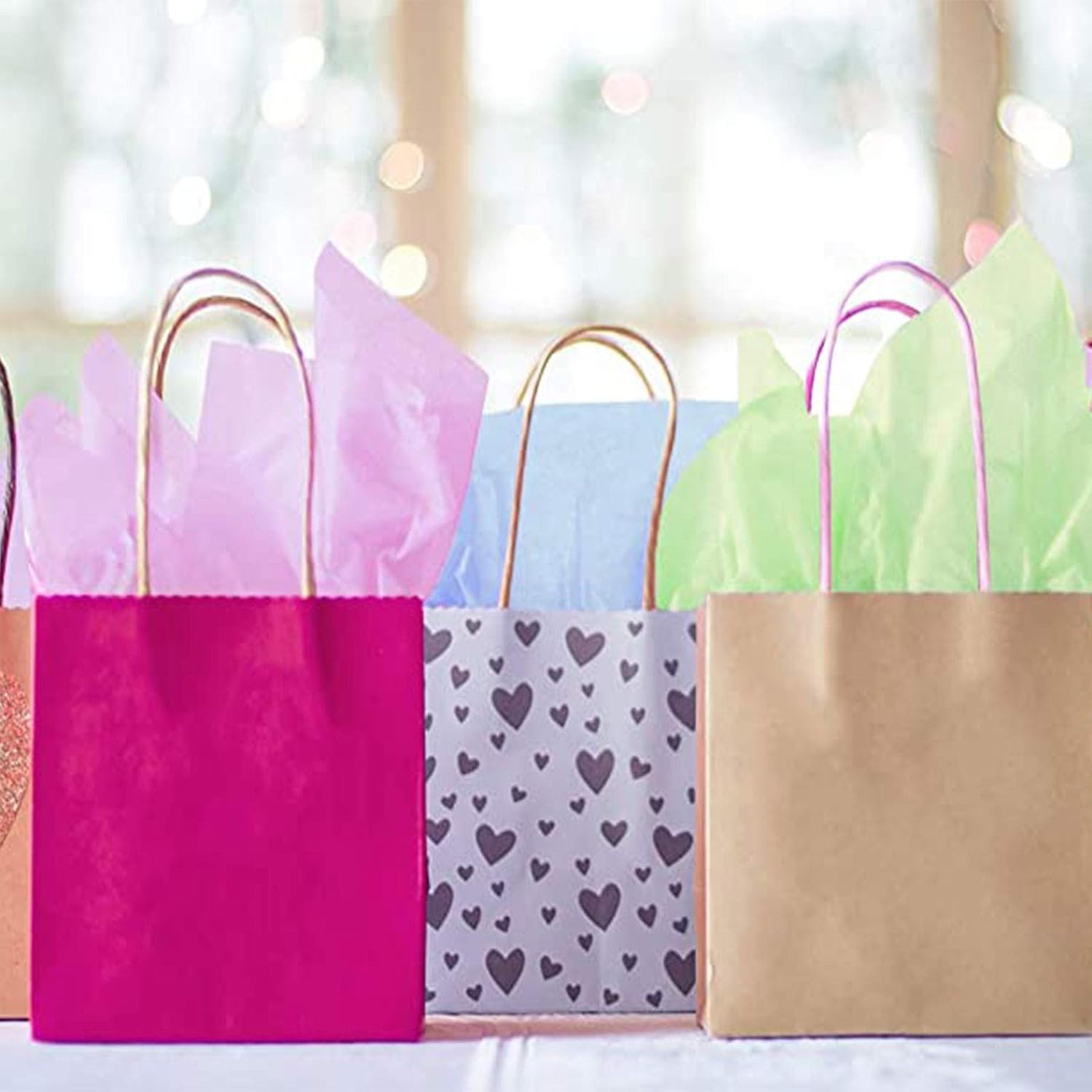 250 Sheets 5 Colors,Gift Wrapping Tissue Paper,Colored Tissue Paper,Decorative Art Rainbow Tissue Paper 20" x 28"for Art Craft Floral Birthday Party Festival Tissue Paper Pom Pom : Arts, Crafts & Sewing