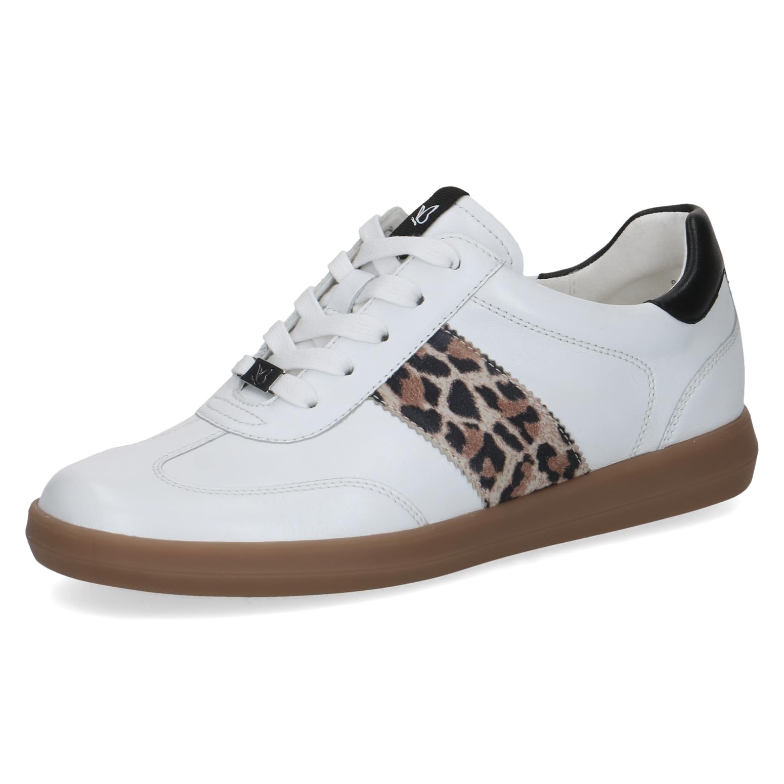 CAPRICE Women's Leather Sneakers, White (White Comb I), 6.5 UK