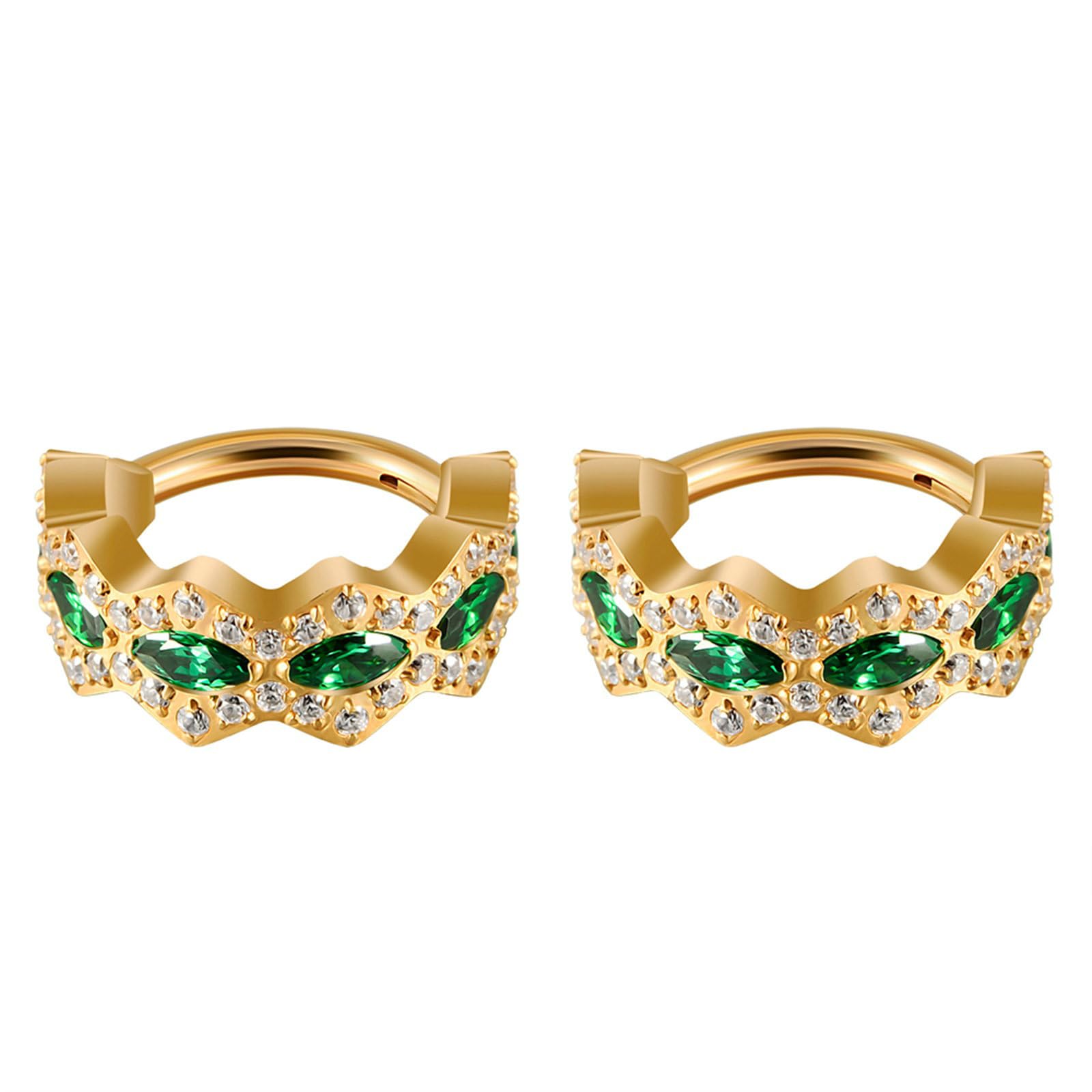 Helix Ring Titan, 2 Stück Piercing-Nasenringe Blumenmuster