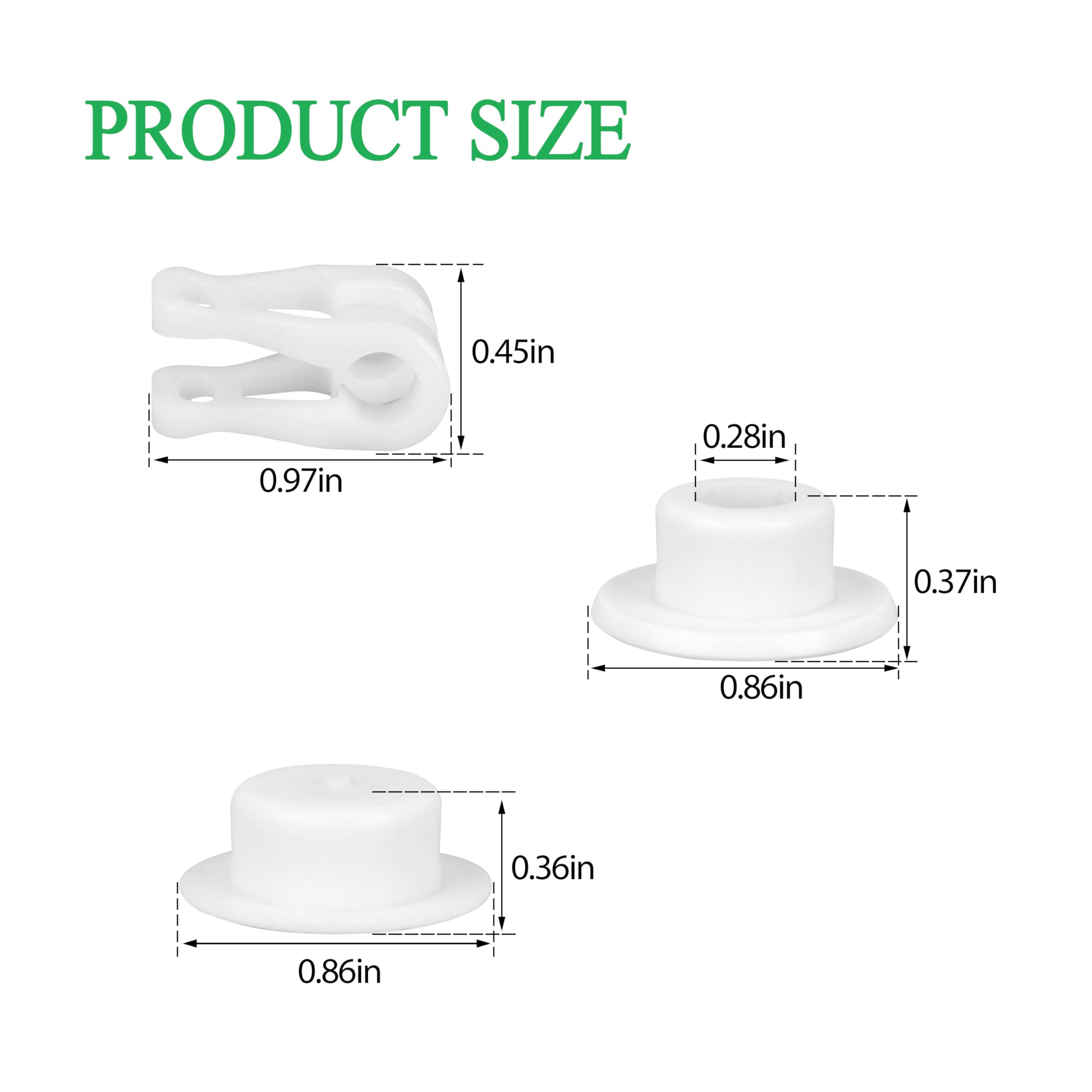 White Shelf Clips - Refrigeration Replacement -2 White Shelf Clips - Refrigeration Replacement -2