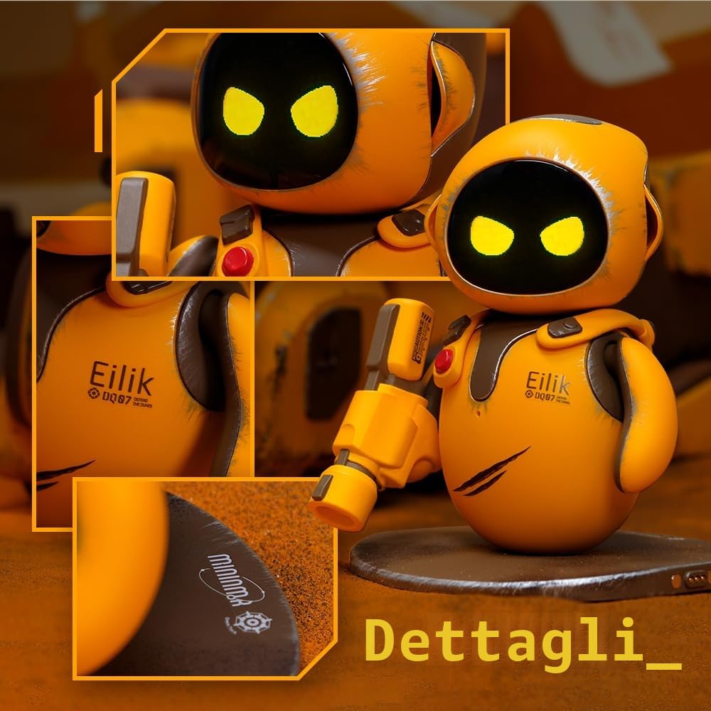 ENERGIZE LAB Eilik DQ - Touch Interactive Toys, simpatici animali robot con emozioni abbondanti. Animazioni inattive e mini-giochi esclusivi, regalo per ragazze e ragazzi. Aggiornamento di