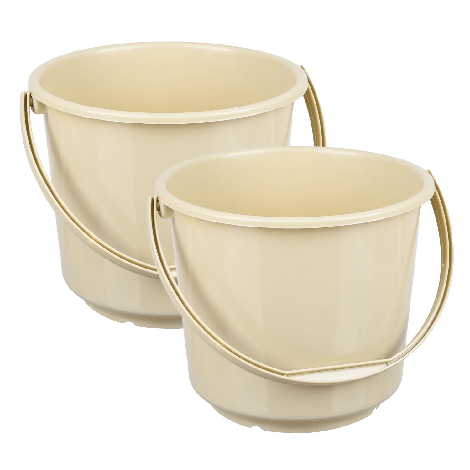 Kuber Industries Bucket | Plastic Bucket for Mopping | Bucket for Cleaning | Storage Container Bucket | Water Storage Bucket | Bathroom Bucket | Plain Bucket | 5 LTR | Pack of 2 | Beige (B0CKNCZZQS) Amazon Price History, Amazon Price Tracker