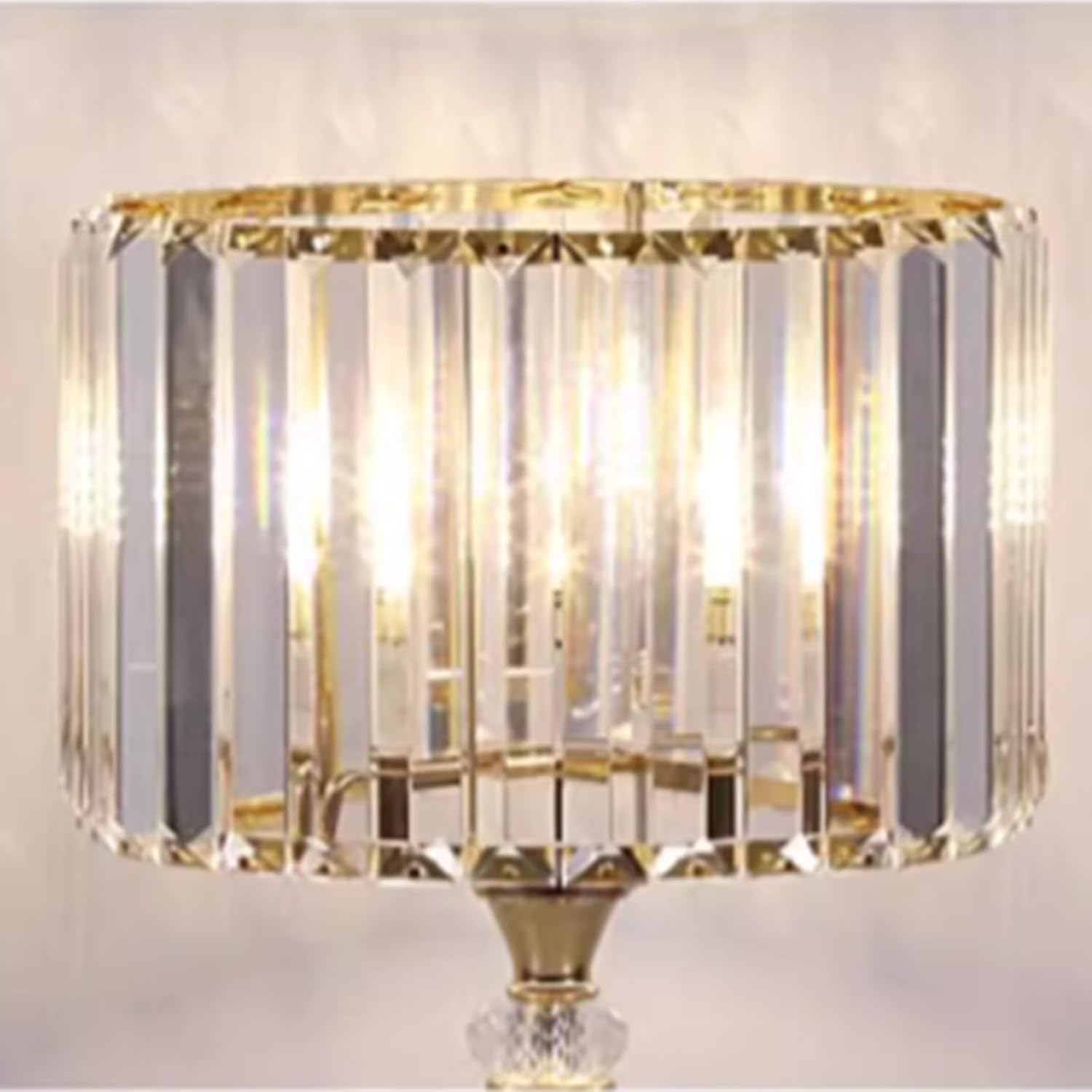 Lampada da scrivania moderna e minimalista, in cristallo, per camera da letto, soggiorno, casa, ufficio, luminosità regolabile, design elegante, perfetta per studi e spazi di lavoro