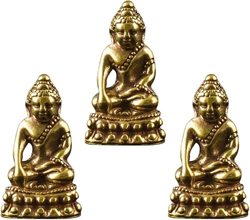 Wakauto Estatua de Buda de coche, 3 piezas, adorno de mandala, escultura de Buda, decoración decorativa para salas de casa, decoración del hogar,