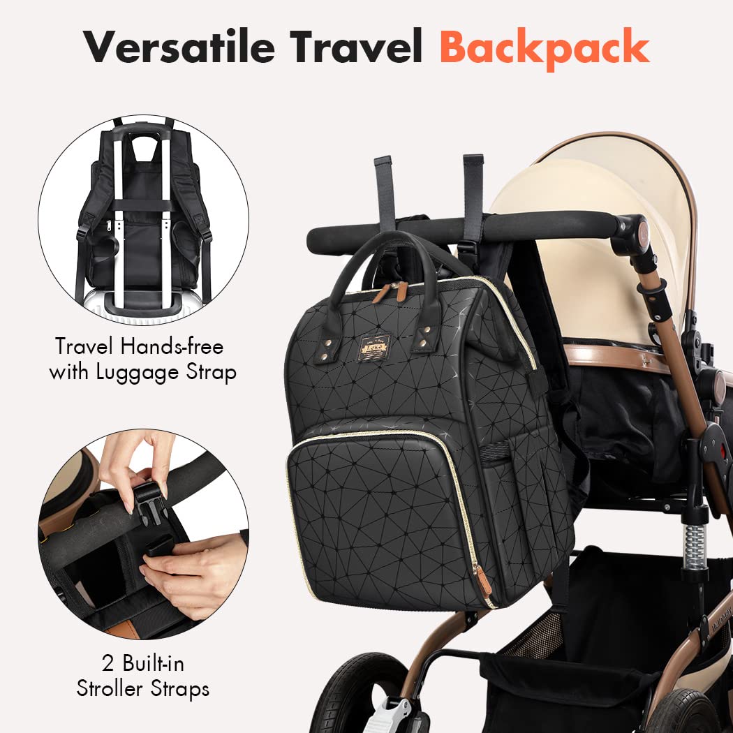 Zaino Fasciatoio Multifunzione | Zaino Neonato con Tappetino Cambio - Borsa Passeggino che può essere Appeso al Passeggino - Impermeabile Borsa Fasciatoio Neonato