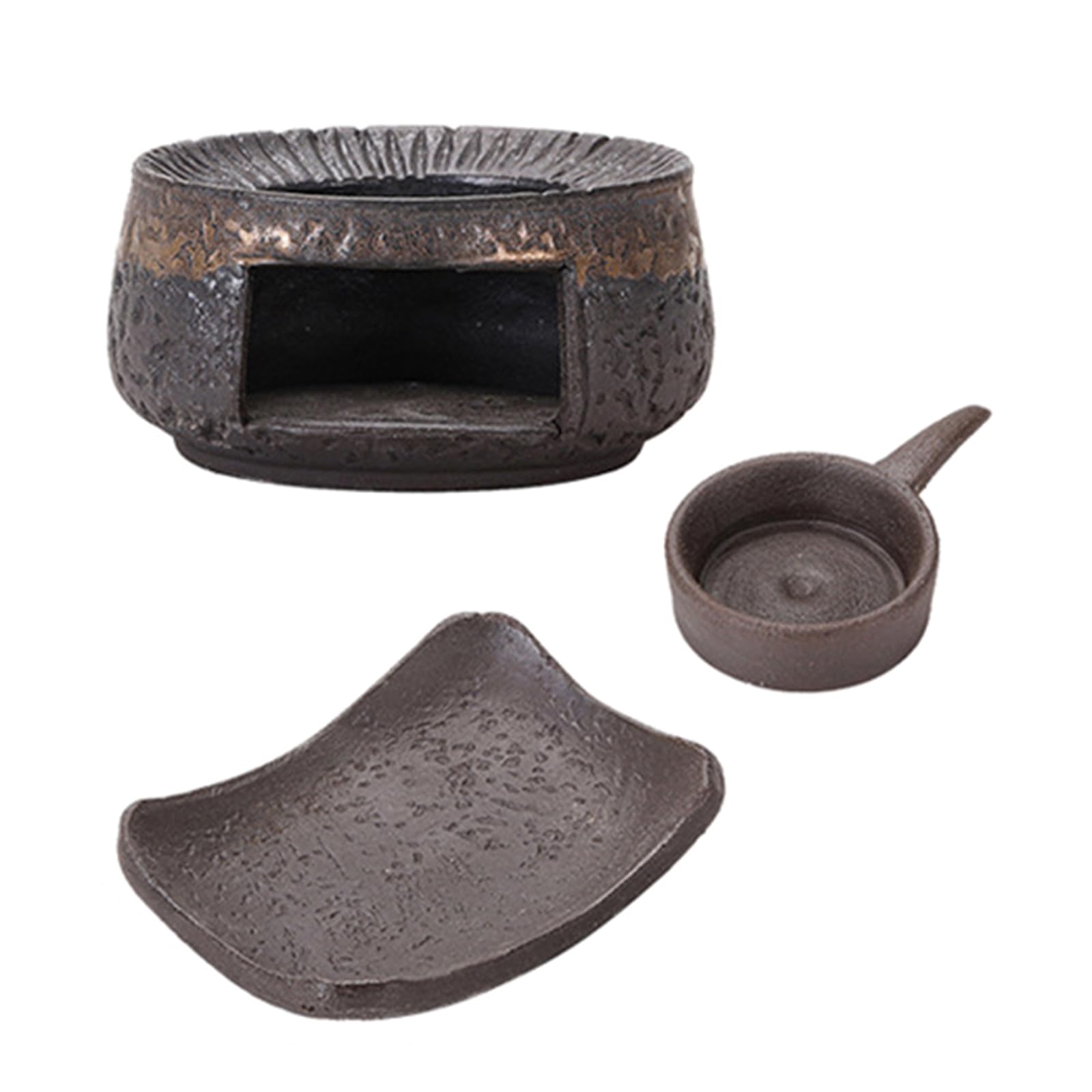 Buxuaaaa Nowood Scent Diffuser Set With Heatproof Heating Plate And Tealight Holder For Daily Relaxation Offices And Camping Transportable Camping Scent Stove