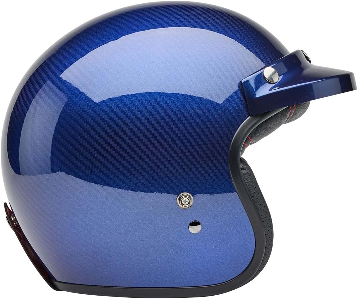 Bell Custom 500 Carbon Helmet (Gloss Steve McQueen Lemans Metallic Blue - Medium)