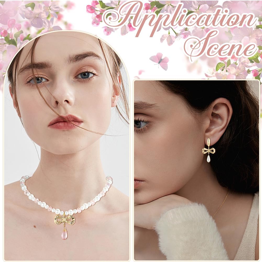 Beebeecraft 1 Box 14Pcs Bow Connector Charms 18K Gold Plated Brass Bowknot Double Connector Charms Link with Loops for Jewelry Making Necklace Bracelets DIY Crafts - Image 5