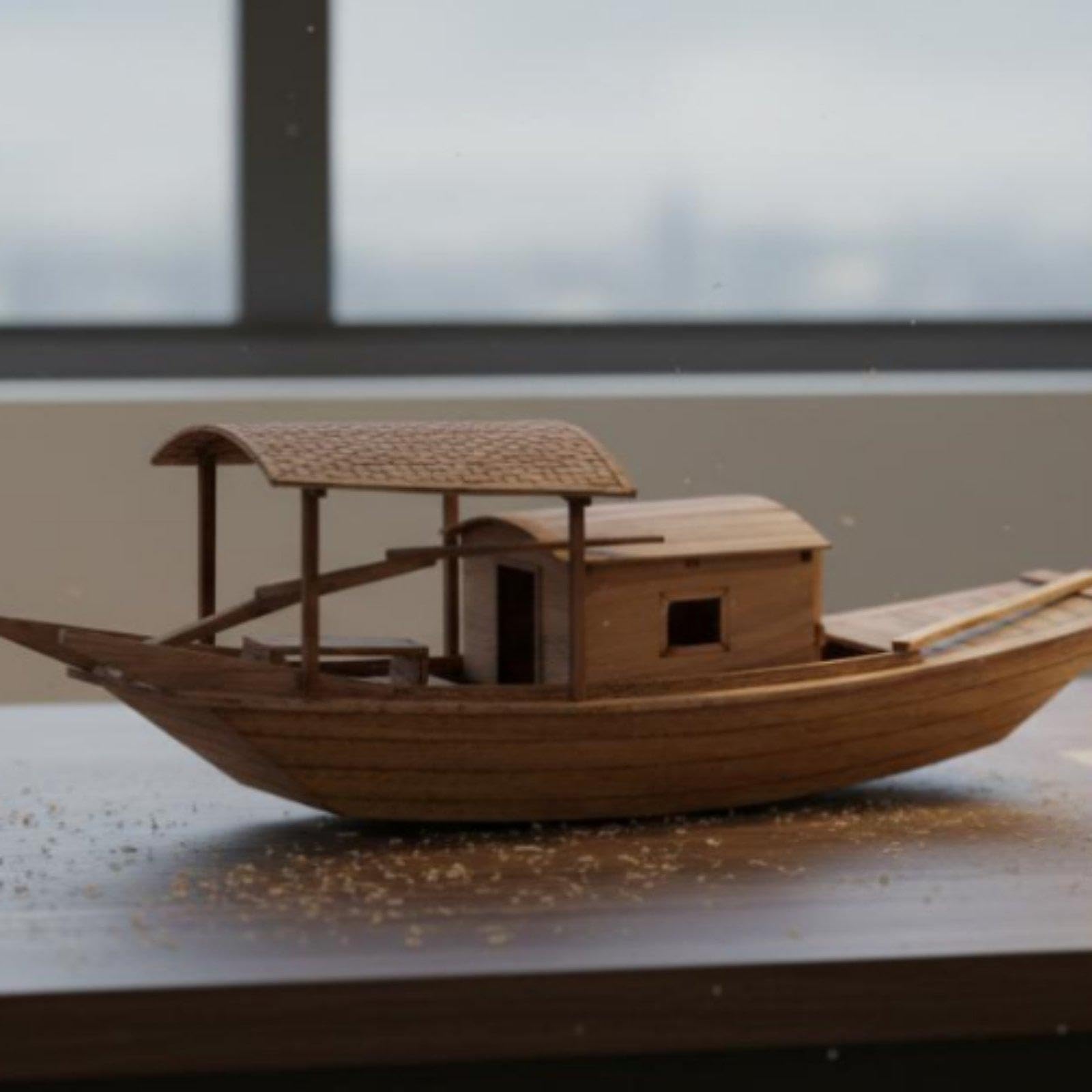 Qianly Maqueta a Escala 1:20 Molo Ensamblado Kit Construcción para Entusiastas l Molismo, Coleccionistas, A Fishing Boat