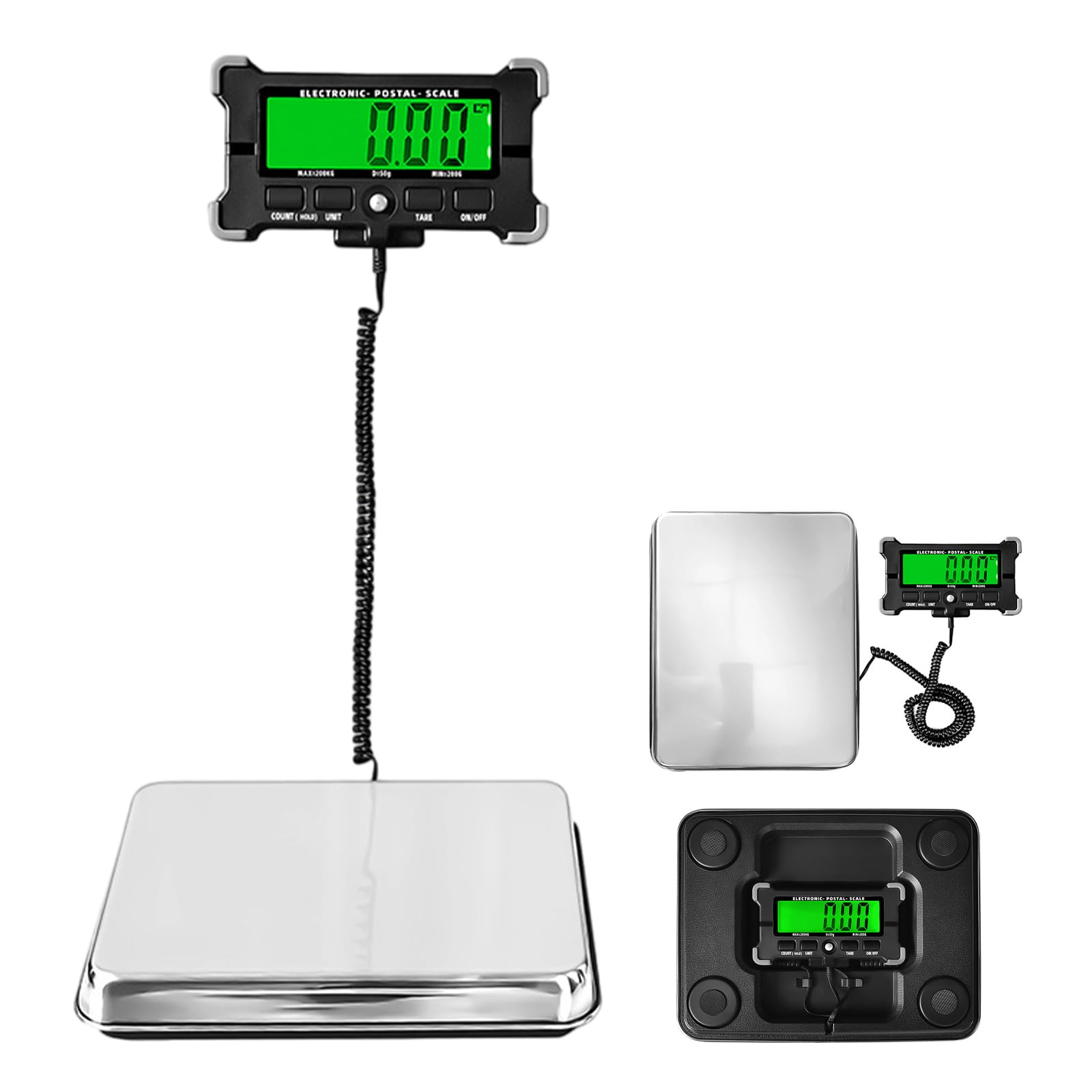 Balance Colis, Balance Professionnelle, 200kg/50g Haute Précision Pese Colis Avec Fonction Hold/Tara, Balance Postale Digitale Avec Écran LCD Pour Industrielle, Bagages, Bureau, Voyage
