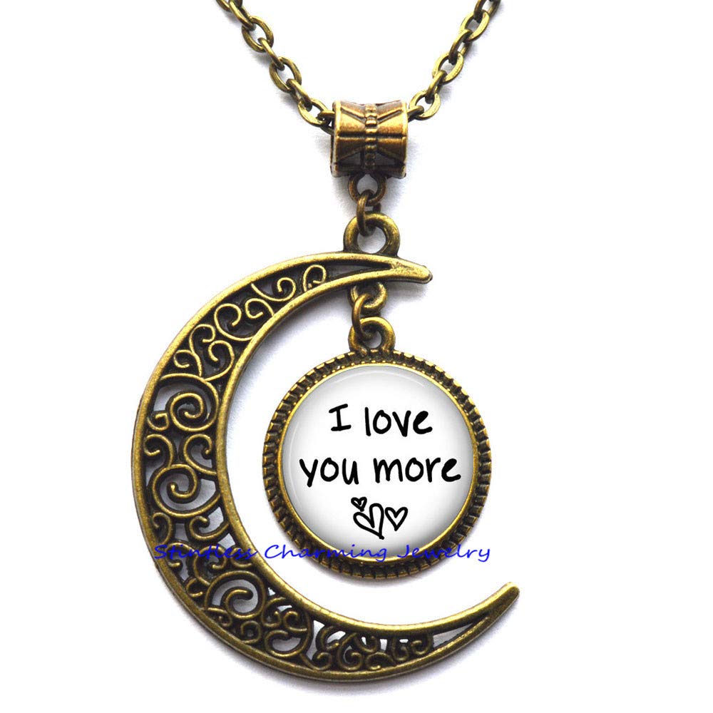 I Love You More-I Love You More Necklaces-I Love You-Missing You-Long Distance Relationship Necklaces-Gift for Friend-Gift for Friend Necklace-JV358