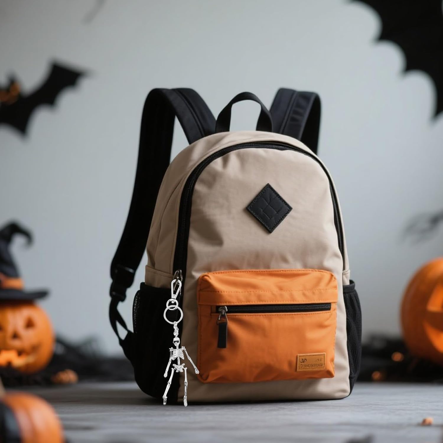 Halloween Keychain Goth Skeleton Keychain for Car Keys Bag Charm Purse Charms for Hangbags Horror Gifts for Women Men - Image 2