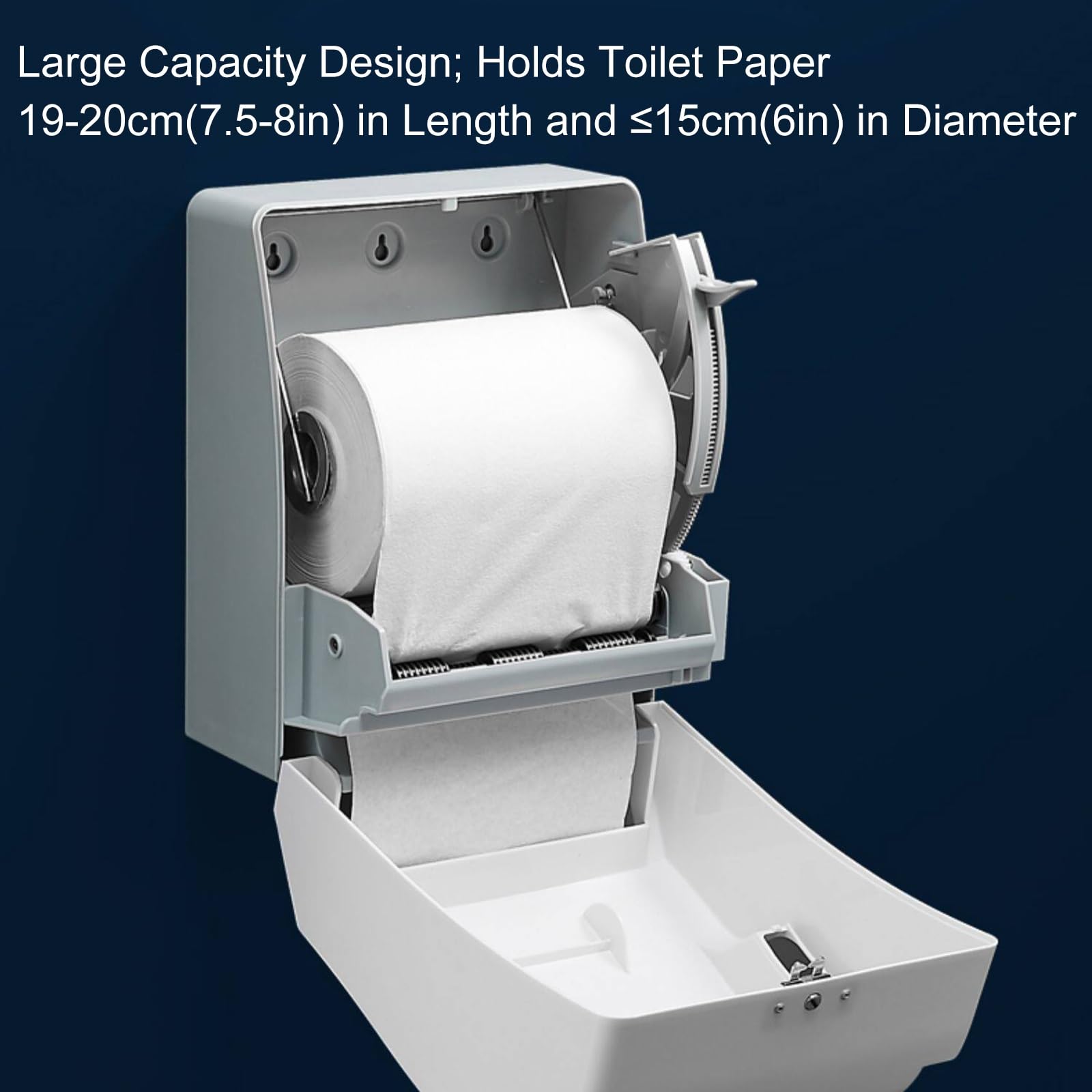 Dispensador de Papel, Dispensador Papel Secamanos Comercial, Dispensador Papel Higienico, Montaje en Pared, con Cerradura