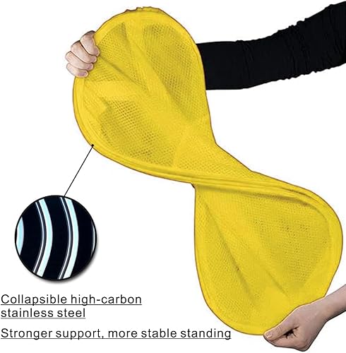 Miniatura 28 de BATTOO Cesta plegable de malla fuerte de lujo con bolsillo lateral plegable para lavandería, baño, habitación de los niños, dormitorio universitario