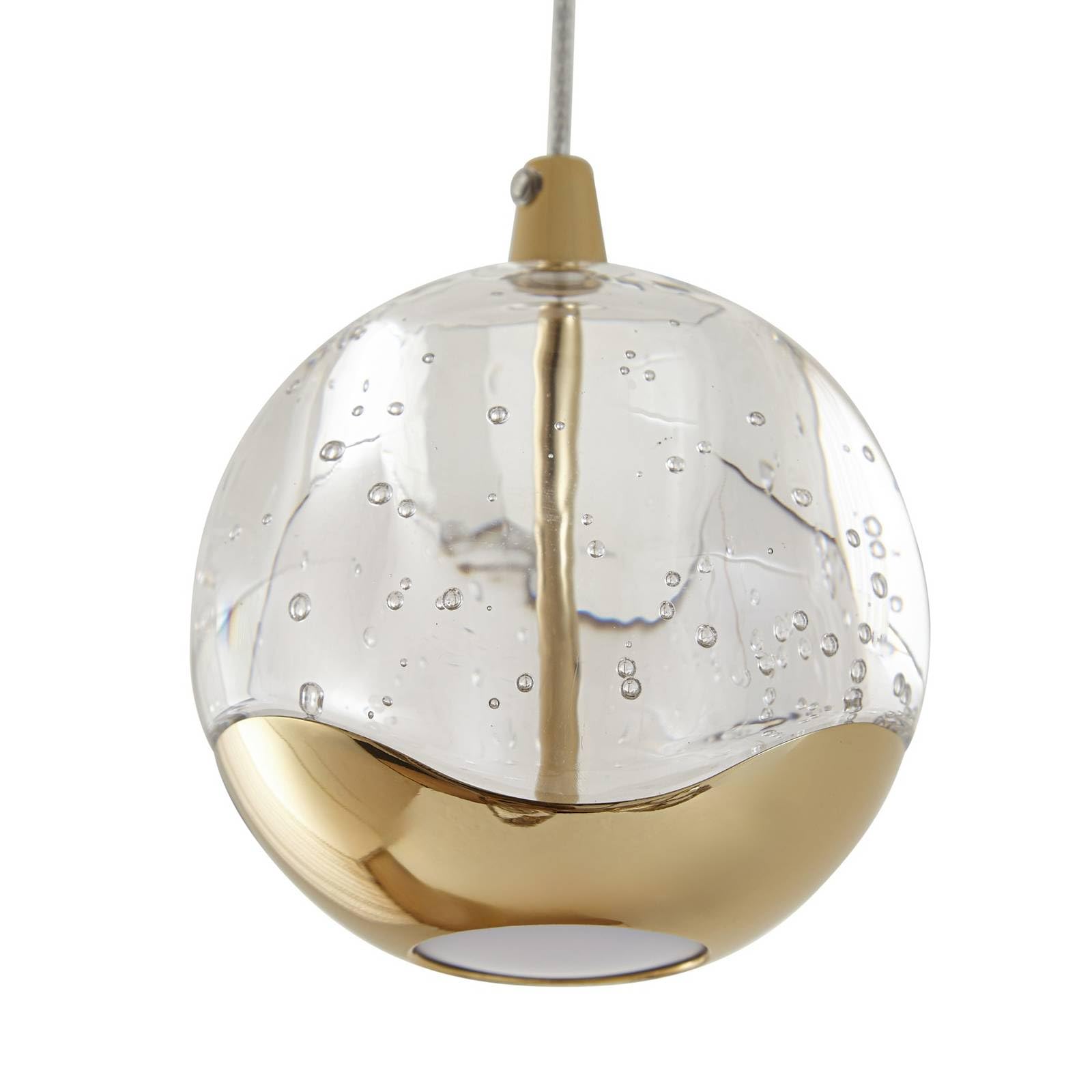Lucande LED Pendelleuchte Hayley (Modern) in Transparent aus Glas (3 flammig,) - Hängelampe Esstischlampe Hängeleuchte Wohnzimmerleuchte