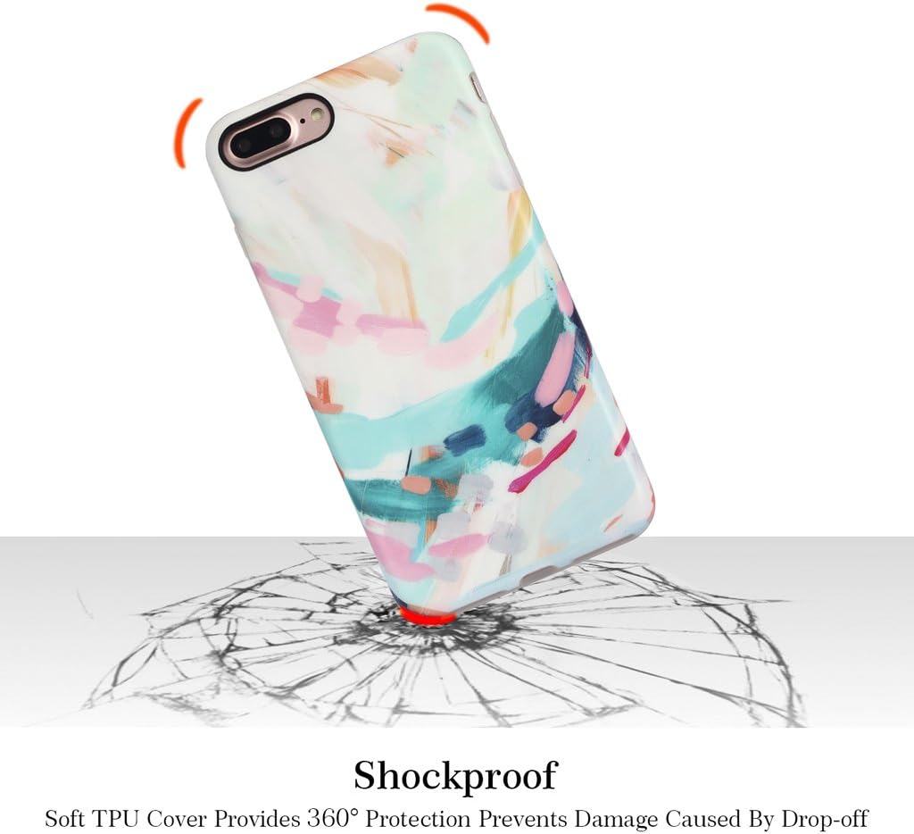 NASOUSA iPhone 7 Plus for Girls,Cute case,IMD Printing Slim-Fit Ultra-Thin Anti-Scratch Shock Proof Dust Proof Anti-Finger Print TPU Case for iPhone 7 Plus(5.5 inch)(Oil Painting)…