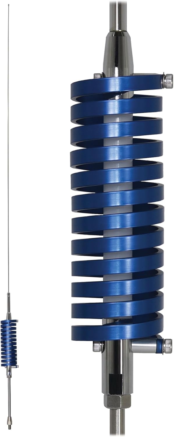 Browning BR-91-BL BR-91 63-in. 15,000-Watt Flat-Coil CB Antenna with 6-in. Shaft, Blue