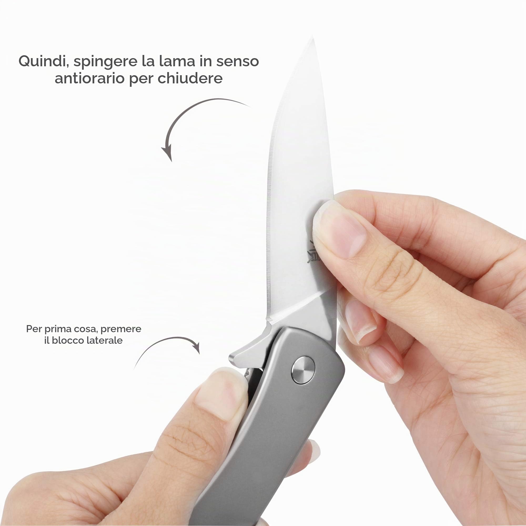 YOUSUNLONG Coltello da Tasca Pieghevole Coltello da Esterno - Fine Edge - Lama D2