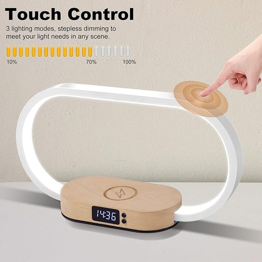 La lampada al tramonto con caricabatterie wireless integrato offre