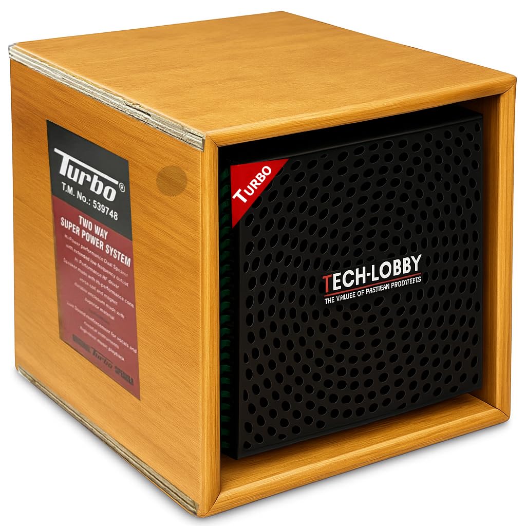 Tech-Uniuque 8 ” Inch Wodden Cabinet Multimedia Passive Speaker System 90 Watts for CAR, AUTO, Taxi,Tractor,DVD,Amplifier woofer Speaker Set of 1 Pcs Speaker