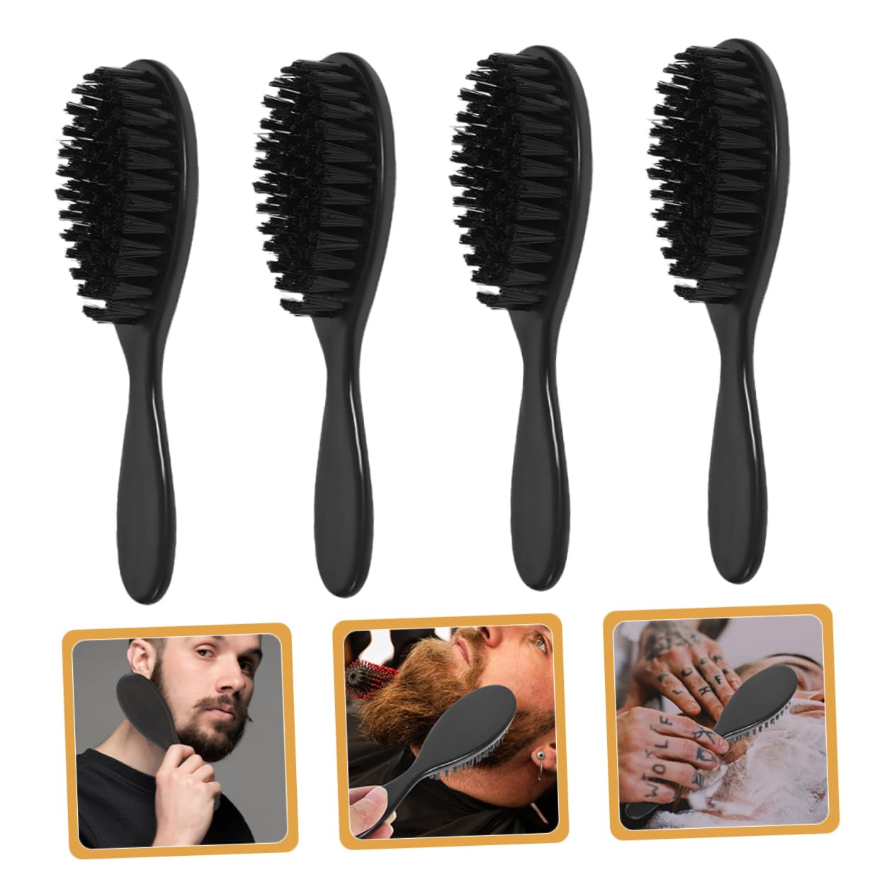 8pcs Men's Barber Hair Cutting Brush Beard Grooming Tool Soft Bristle Face Brush Portable Shaving Kit