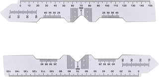 ZHUUO 2PCS Abrasion Resistant PD Ruler Eyeglasses Pupil Distance Ruler Measuring Pupil Distance Scale Order Online Eyeglasses Pupil Distance Measuring Tool, White