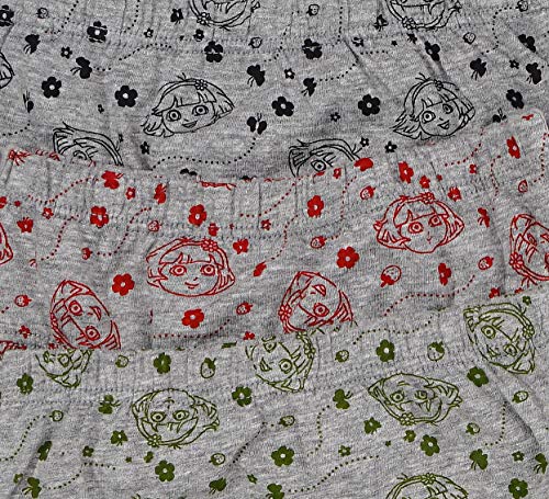 Image of Red Rose Girl's Cotton Printed Panties | Dora Printed Underwear for Girls (Pack of 3) (5-6 Years)