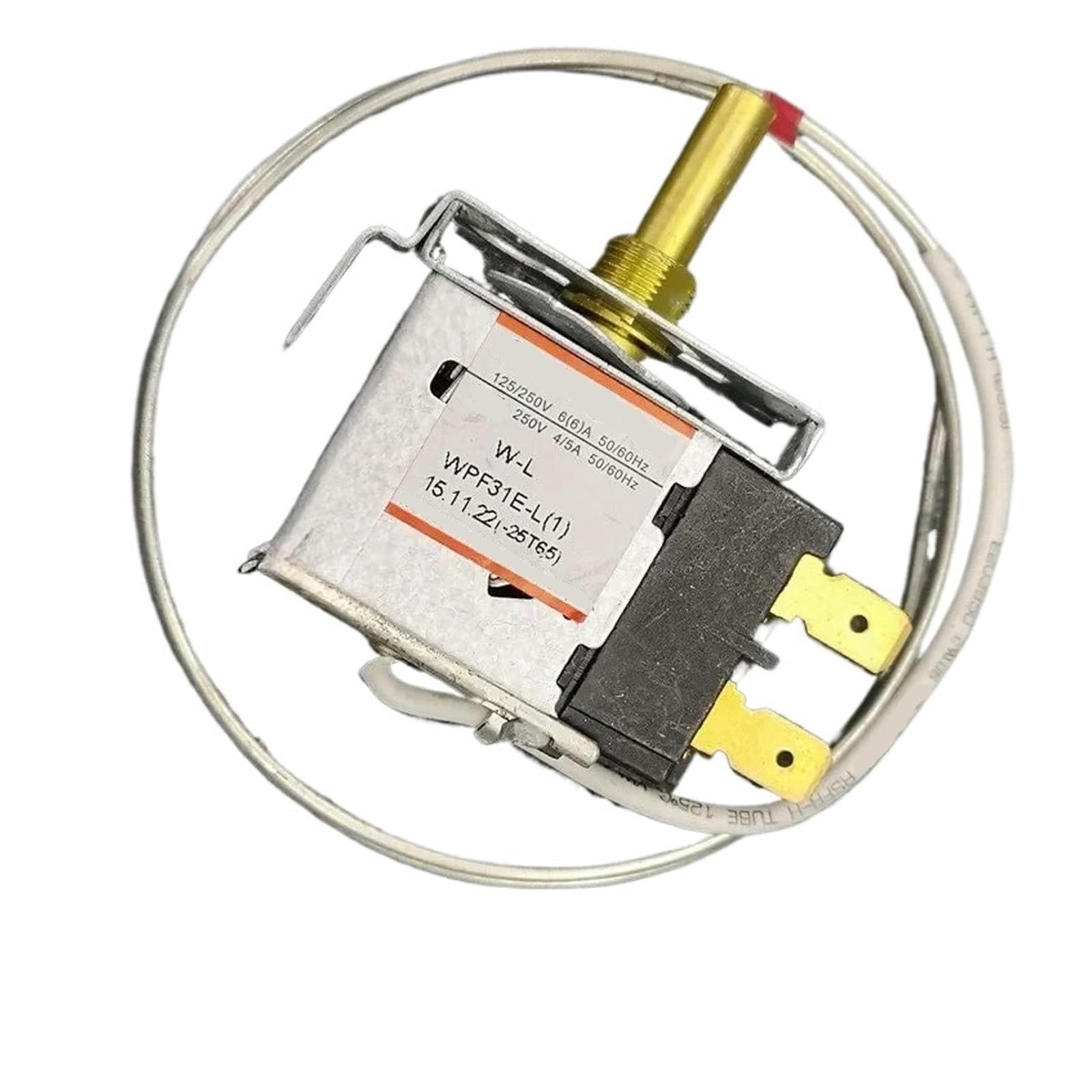 Termostato De Descongelación De Refrigerador, Termostato WPF31E-L-EX for Refrigerador/sonda Zer (2 Pines) Calentador De Descongelación De 45 Cm Para