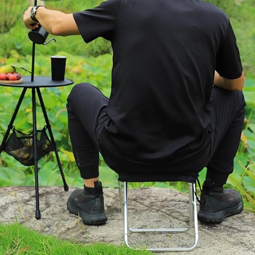 Miniatura 6 de Portable Folding Camping Stool Outdoor Foldable Bench Lightweight Small Portable Seat for Hiking Fishing Barbecue and Travel